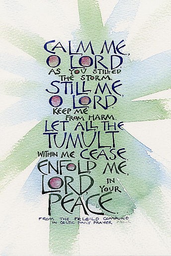 Calm me O Lord postcard - Northumbria Community